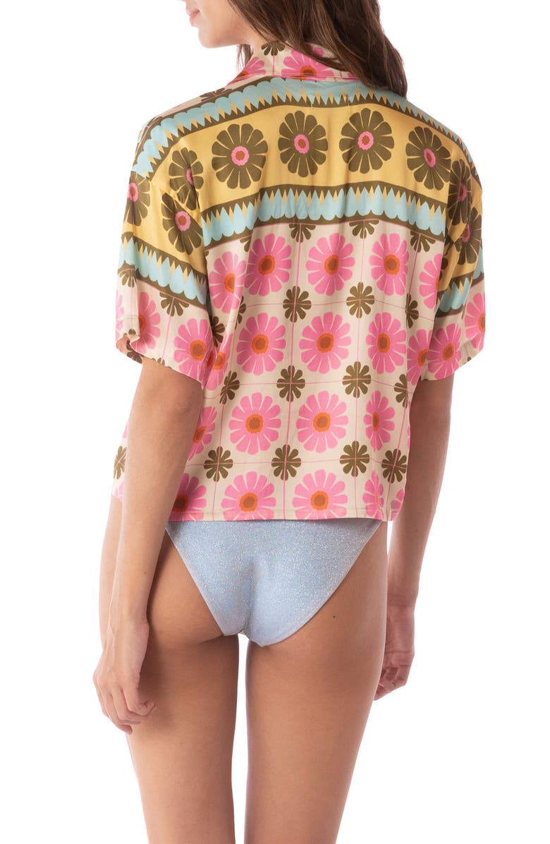 Maaji Octavia Crop Cover-Up Shirt, Alternate, color, Open White