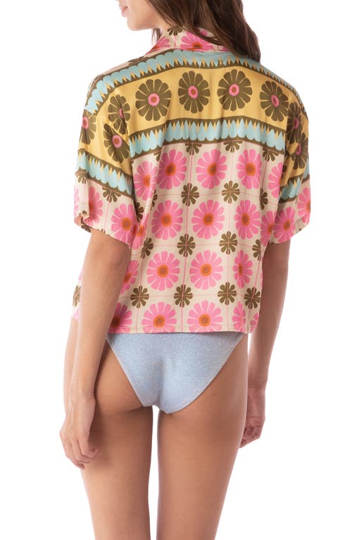Maaji Octavia Crop Cover-up Shirt In Multi