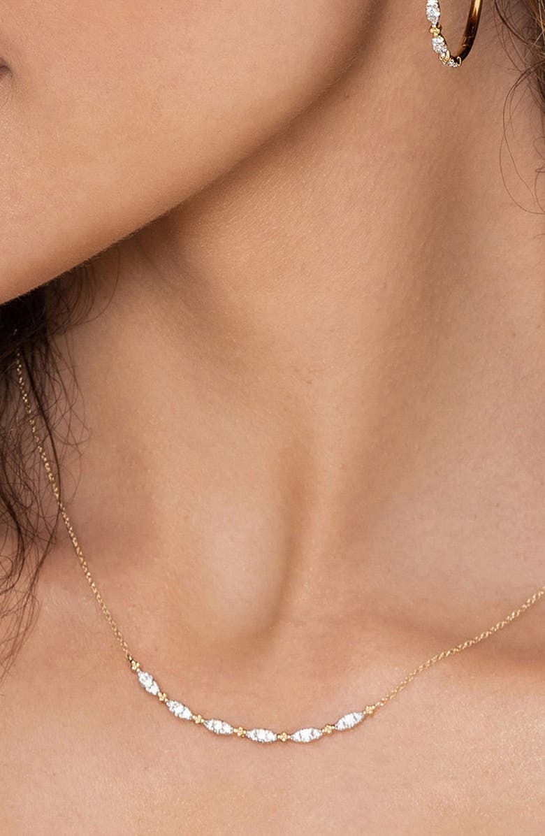 Gabriel & Co. Bujukan Curved Bar Pendant Necklace, Alternate, color, Gold