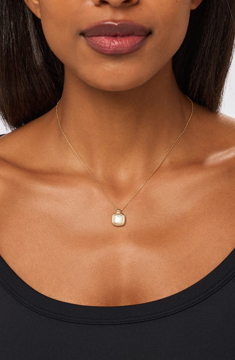 Ana Luisa Clara Pendant Necklace, Alternate, color, Gold / White