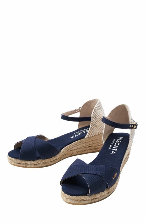 Viscata Salina Limited Edition Canvas Espadrille Sandal Wedges In Blue