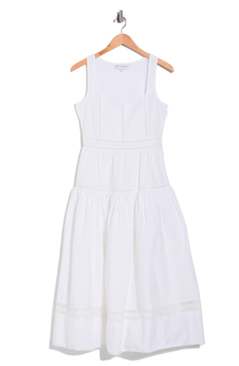 Maisie Cotton Poplin Midi Dress, Alternate, color, White
