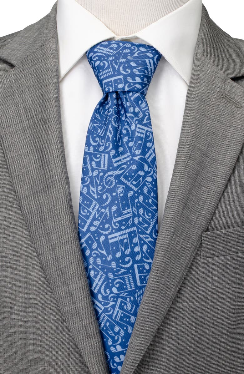 Cufflinks, Inc. Grand Ole Opry Note Pattern Neck Tie, Alternate, color, Blue