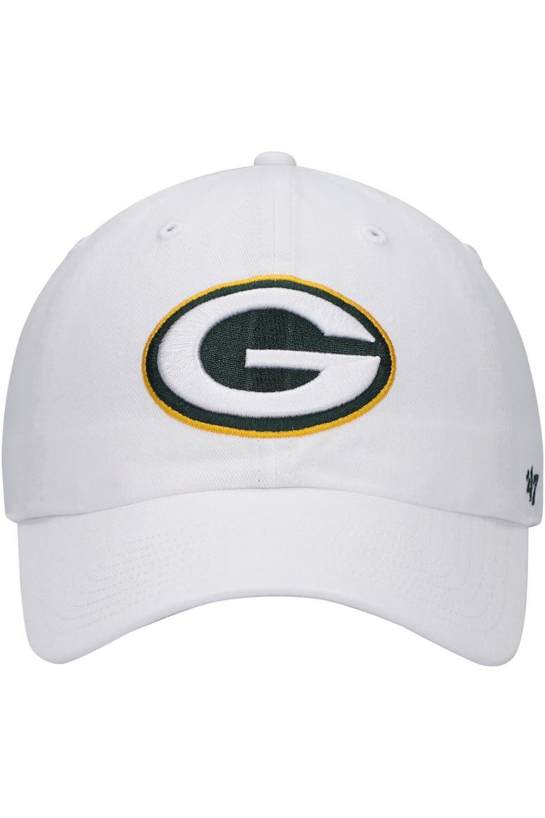 Men's '47 White Green Bay Packers Clean Up Adjustable Hat, Alternate, color, White