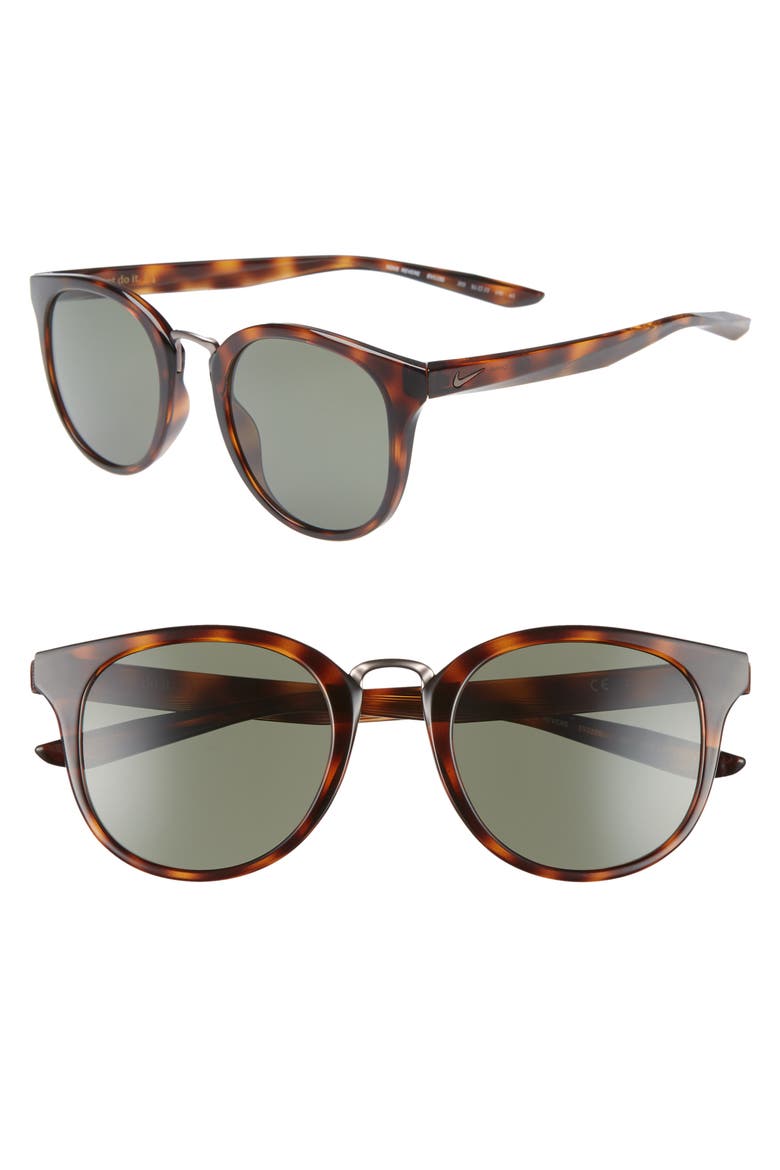 Revere 51mm Round Sunglasses, Main, color, TORTOISE/GREEN