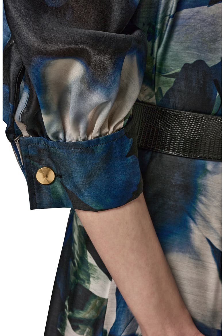 Belted Printed Shirtdress, Alternate, color, BLACK FOREST