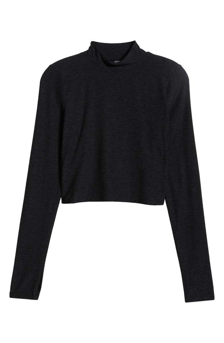 Beyond Yoga Moving On Featherweight Mock Neck Crop Top, Alternate, color, 