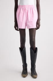 Balenciaga Stripe Cotton Poplin Boxer Shorts