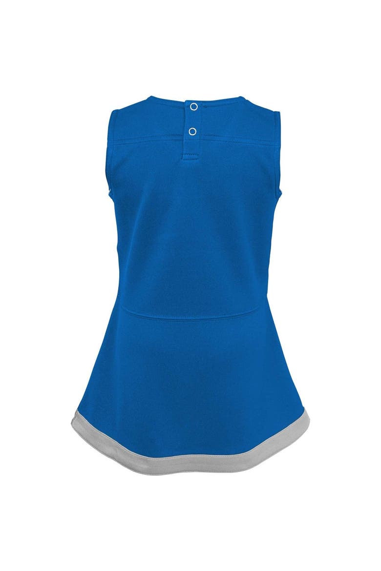 Girls Infant Powder Blue Los Angeles Chargers Cheer Captain Jumper Dress, Alternate, color, Powder Blue