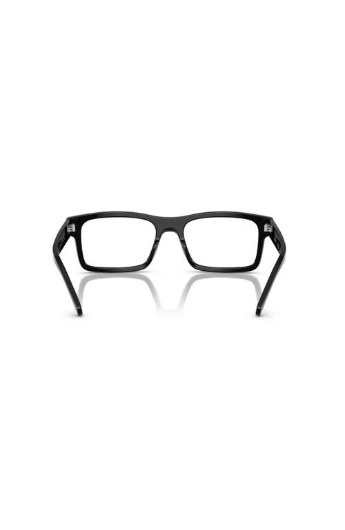 Ray Ban Ray-ban 56mm Rectangle Optical Glasses In Black