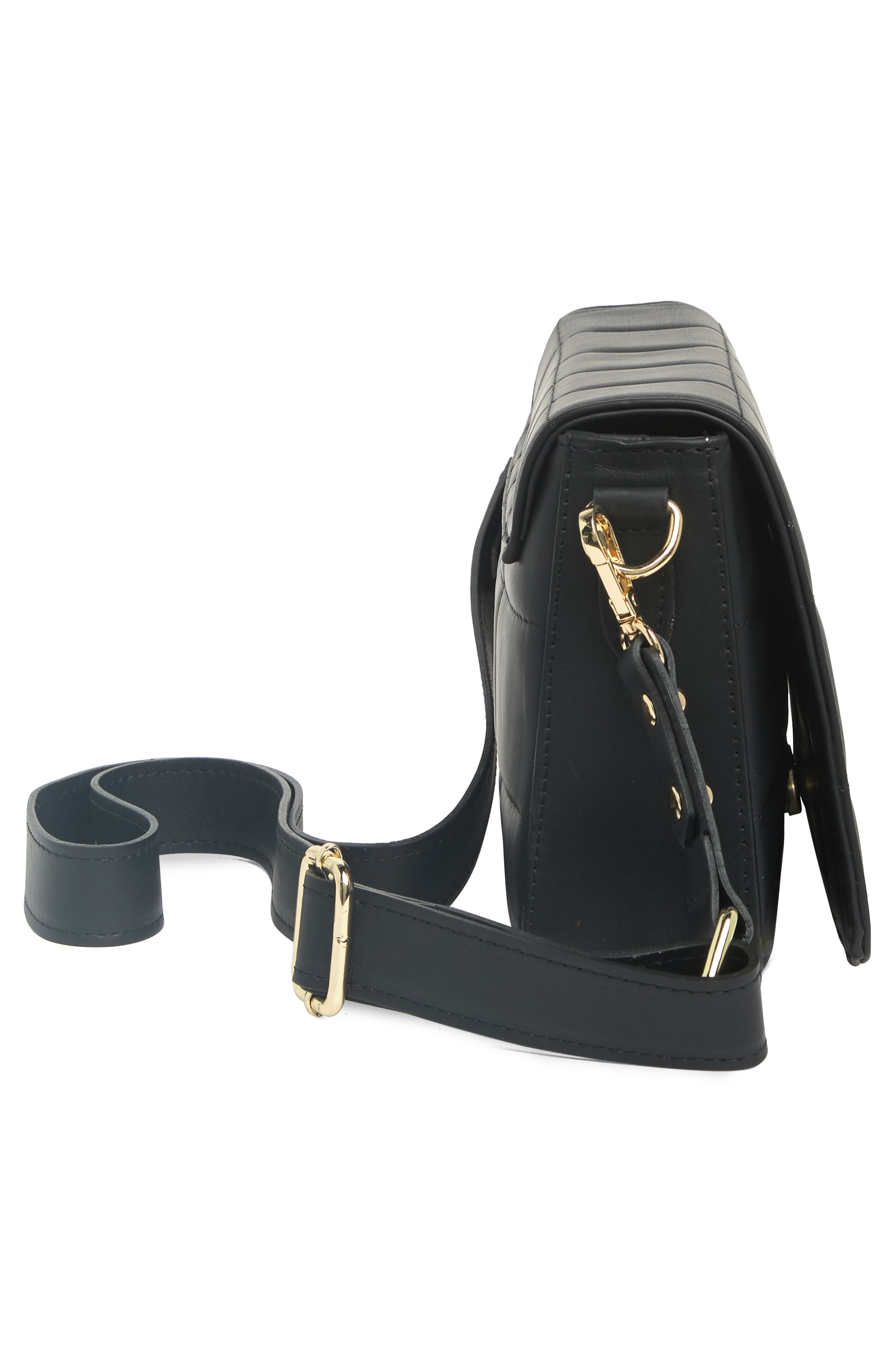 ANNA LUCHINI Square Quilt Leather Shoulder Bag, Alternate, color, 