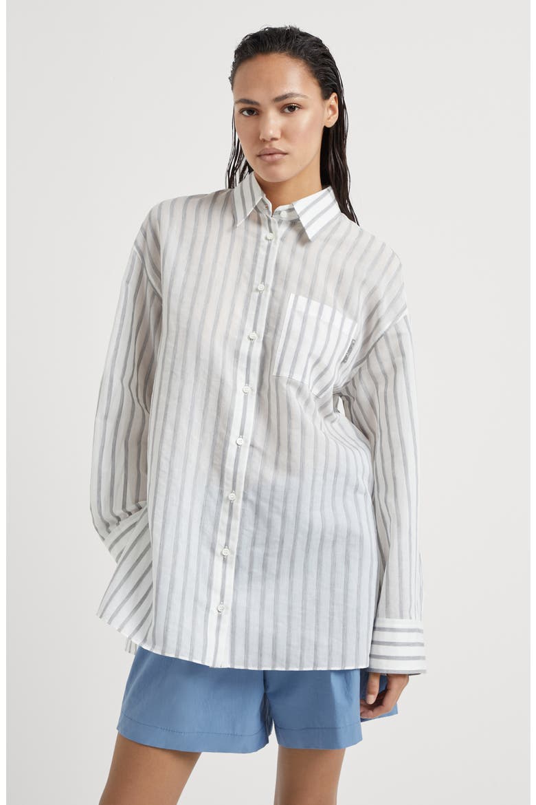 Organza shirt, Alternate, color, Grey