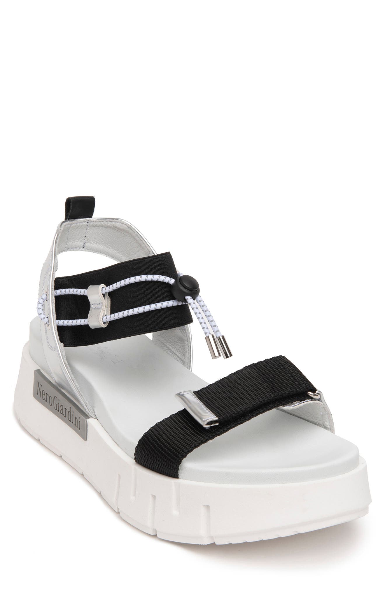 NeroGiardini Sporty Platform Sandal, Main, color, 