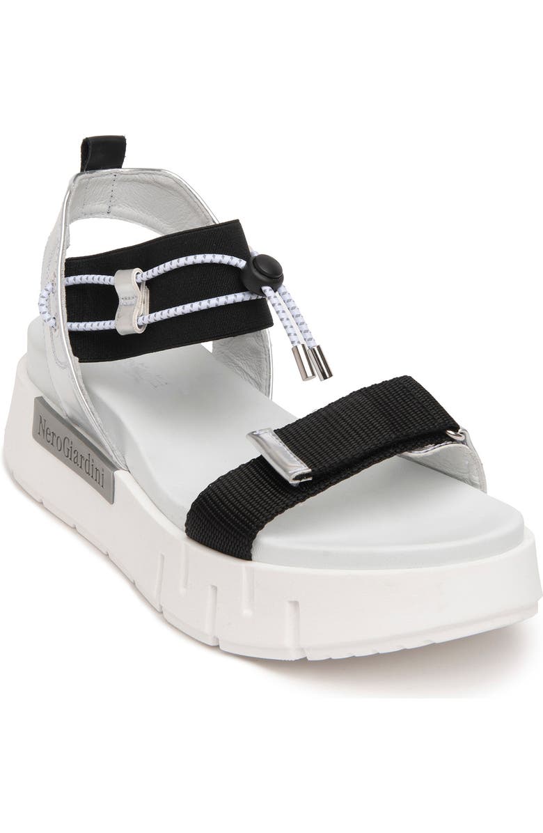 NeroGiardini Sporty Platform Sandal, Main, color,