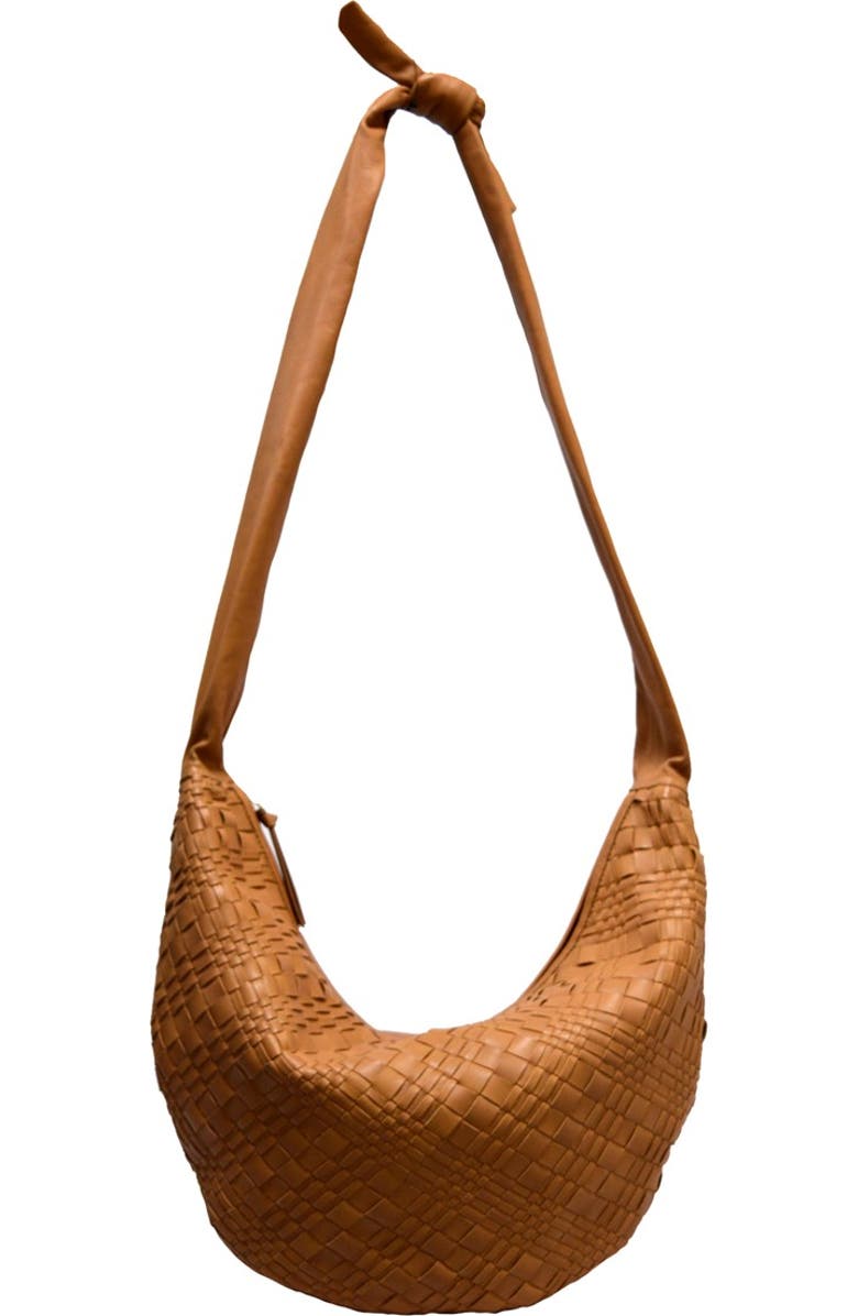 Rafe New York Rymn Woven Hobo, Main, color, Camel