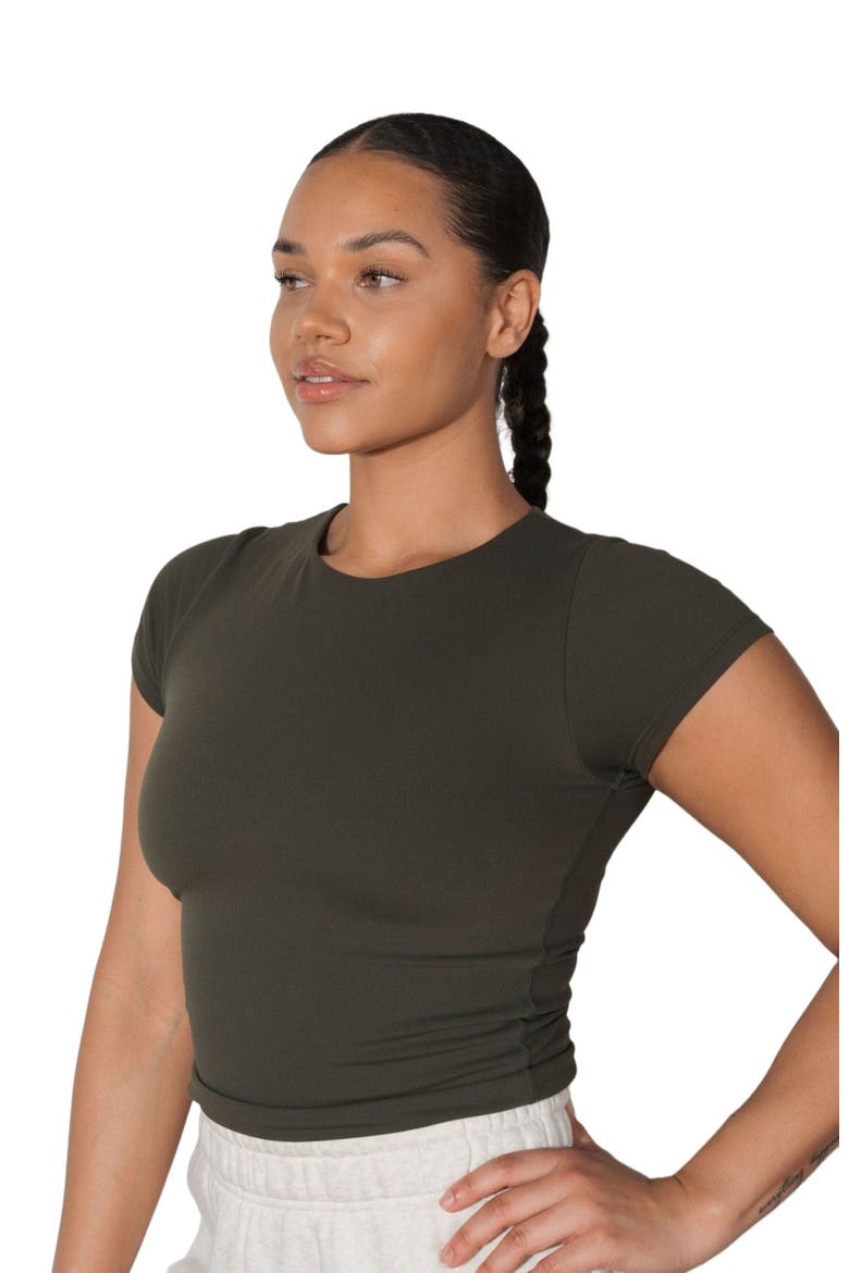Cloud II Crew Tee, Alternate, color, Olive