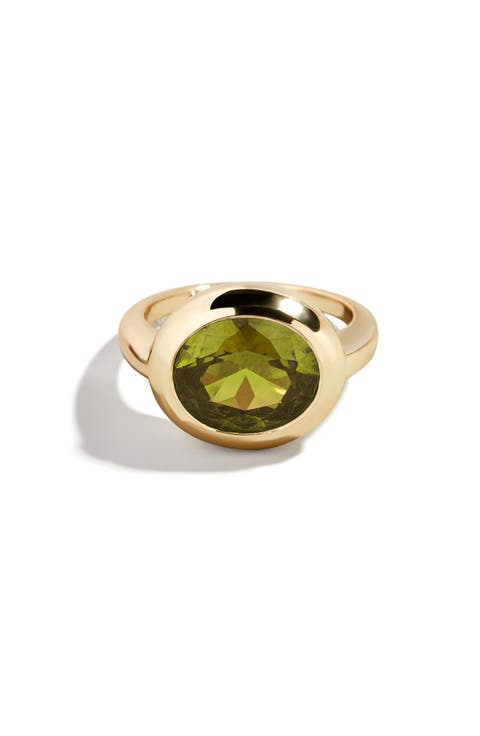 Birthstone Oval Cubic Zirconia Ring