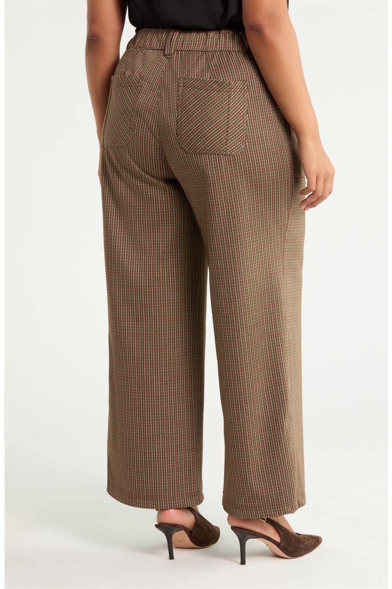 High Waist Wide Leg Pants, Alternate, color, WHEAT RED MULTI