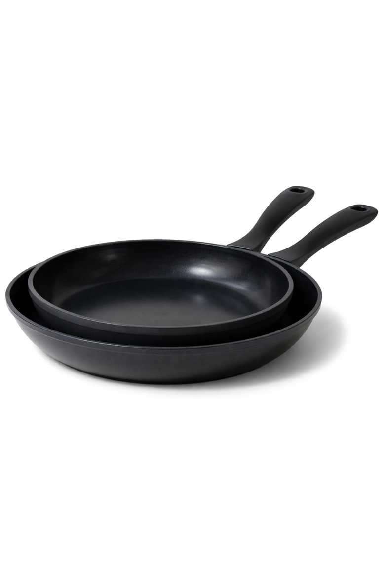 Energy 8" & 11" Ceramic Nonstick Frying Pan Set, Main, color, Black