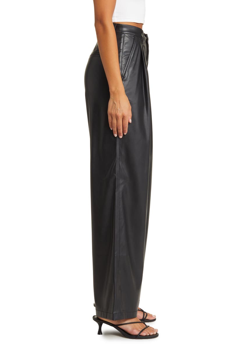 BLANKNYC Faux Leather Wide Leg Trousers, Alternate, color, 