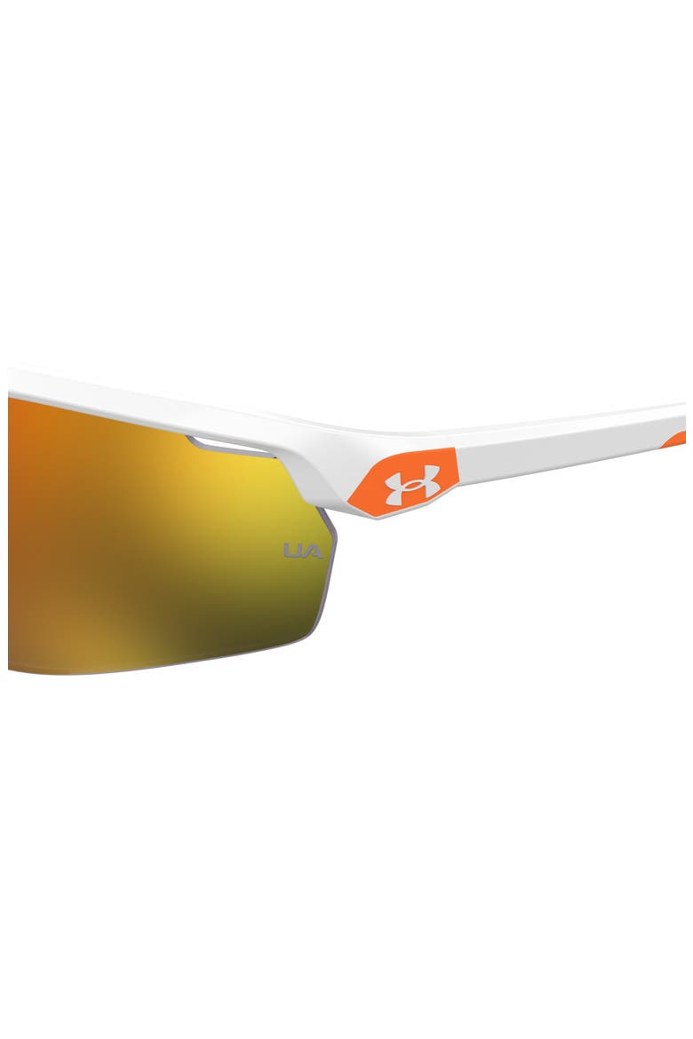 99mm Gradient Mask Sunglasses, Alternate, color, WHITE ORANGE