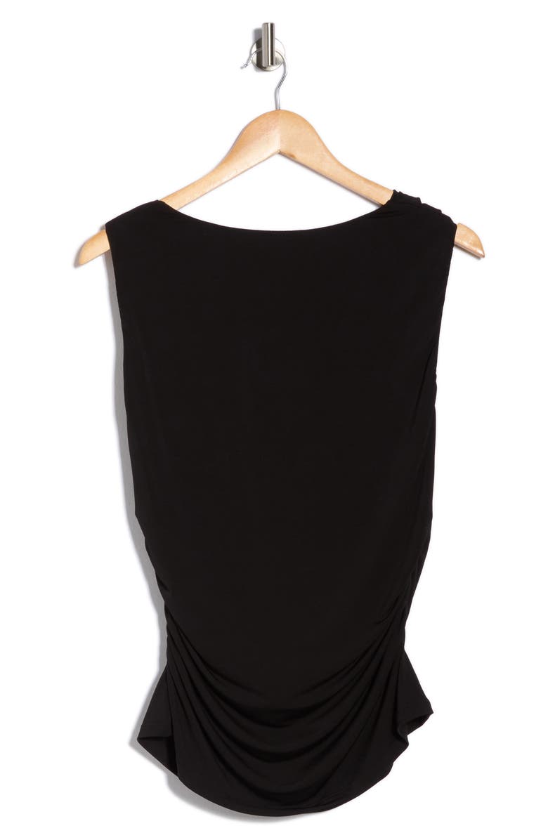 Socialite Hardware Ruched Top, Alternate, color, Black