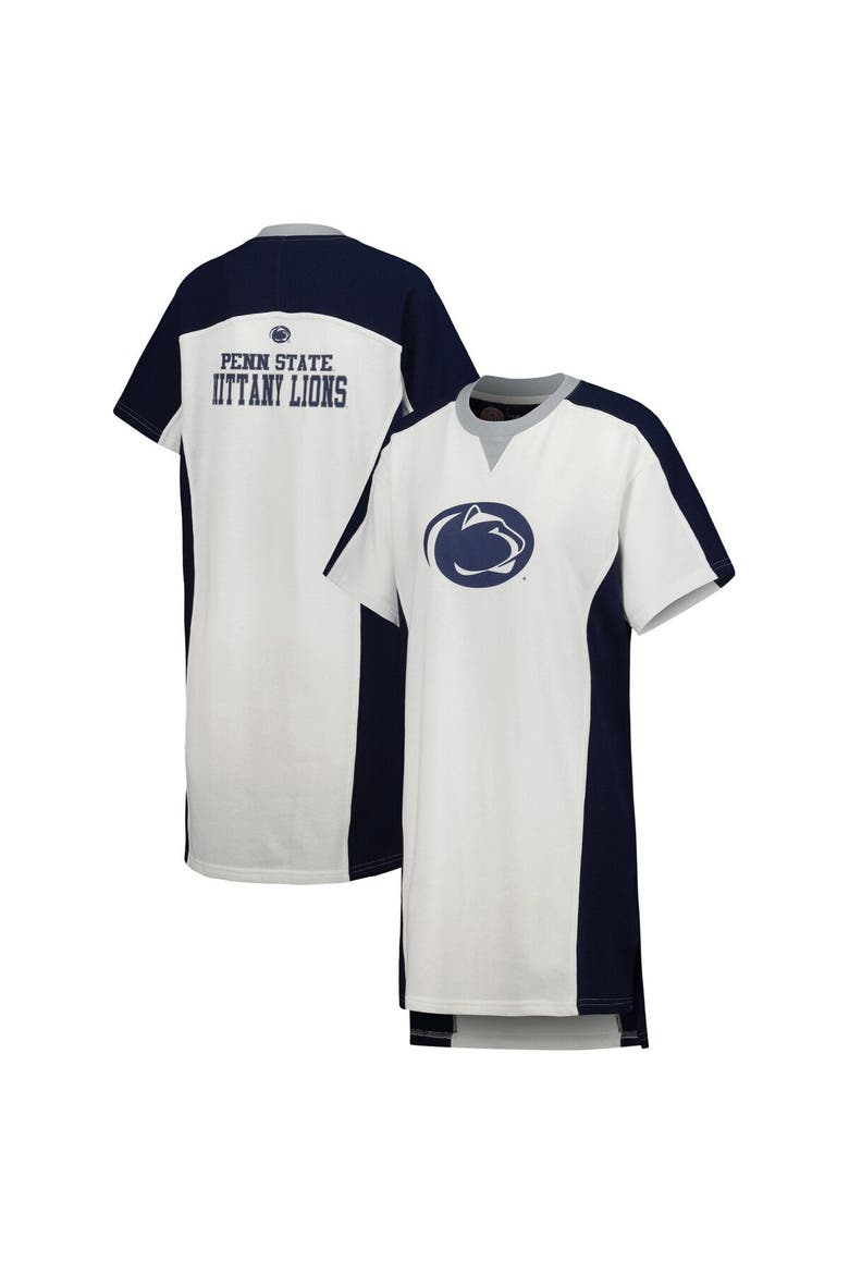 Women's G-III 4Her by Carl Banks White Penn State Nittany Lions Home Run T-Shirt Dress, Main, color, White