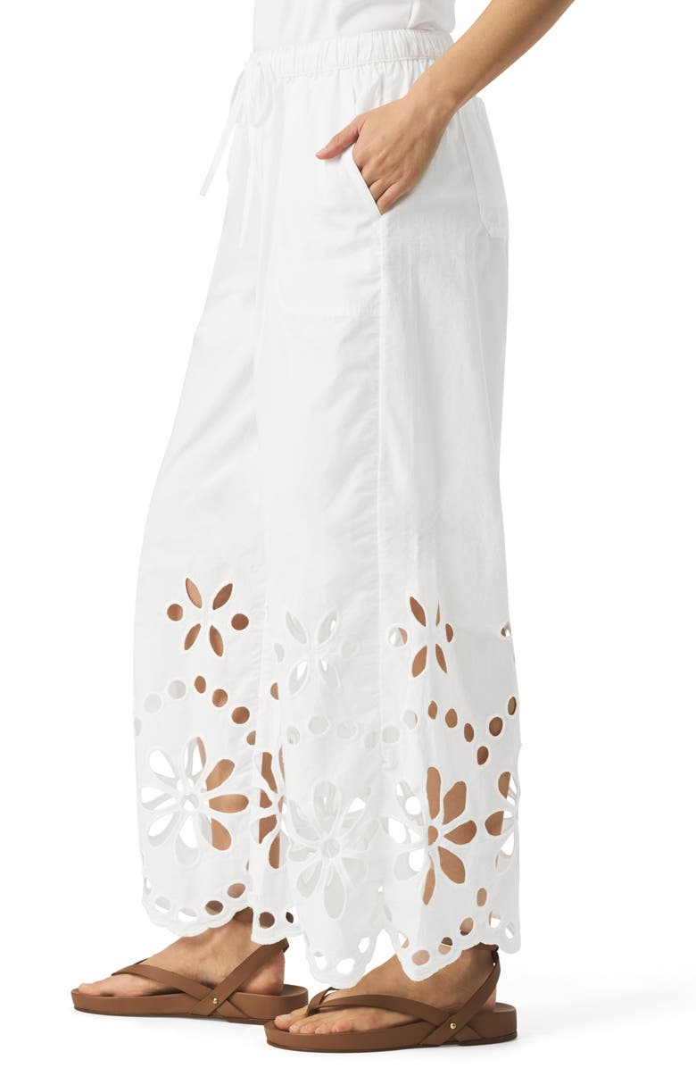 Splendid Emma Cotton Eyelet Pants, Alternate, color, White
