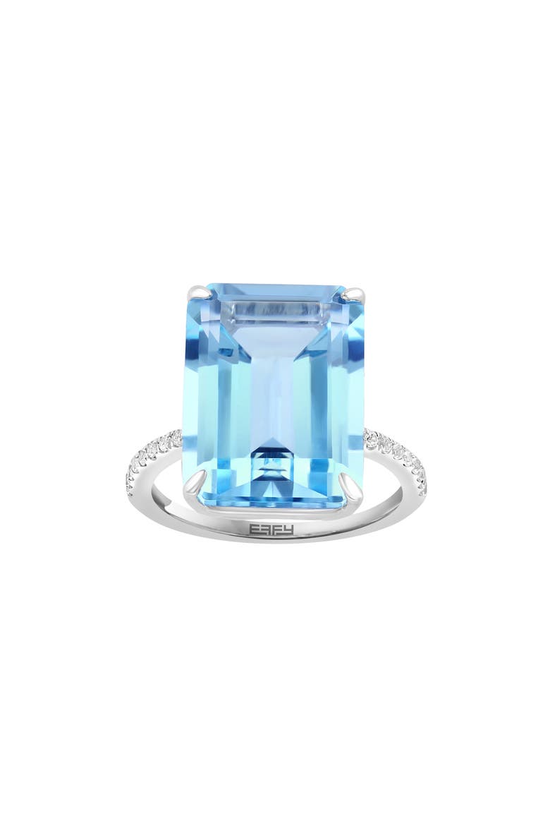 Sterling Silver Sky Blue Topaz Ring, Main, color, BLUE