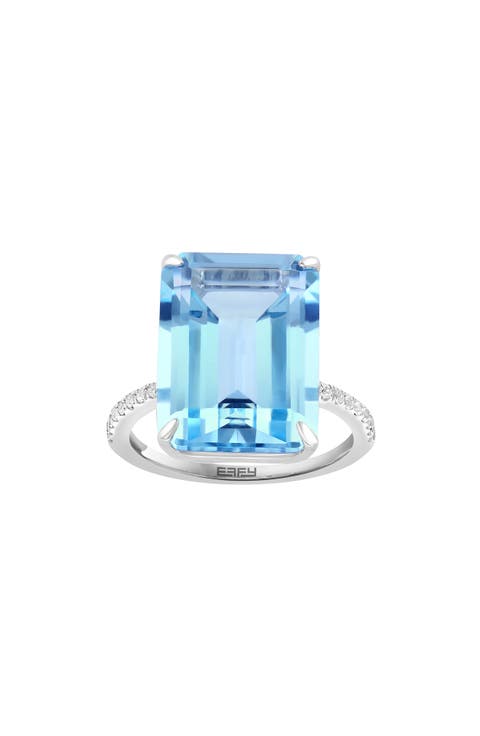 Sterling Silver Sky Blue Topaz Ring