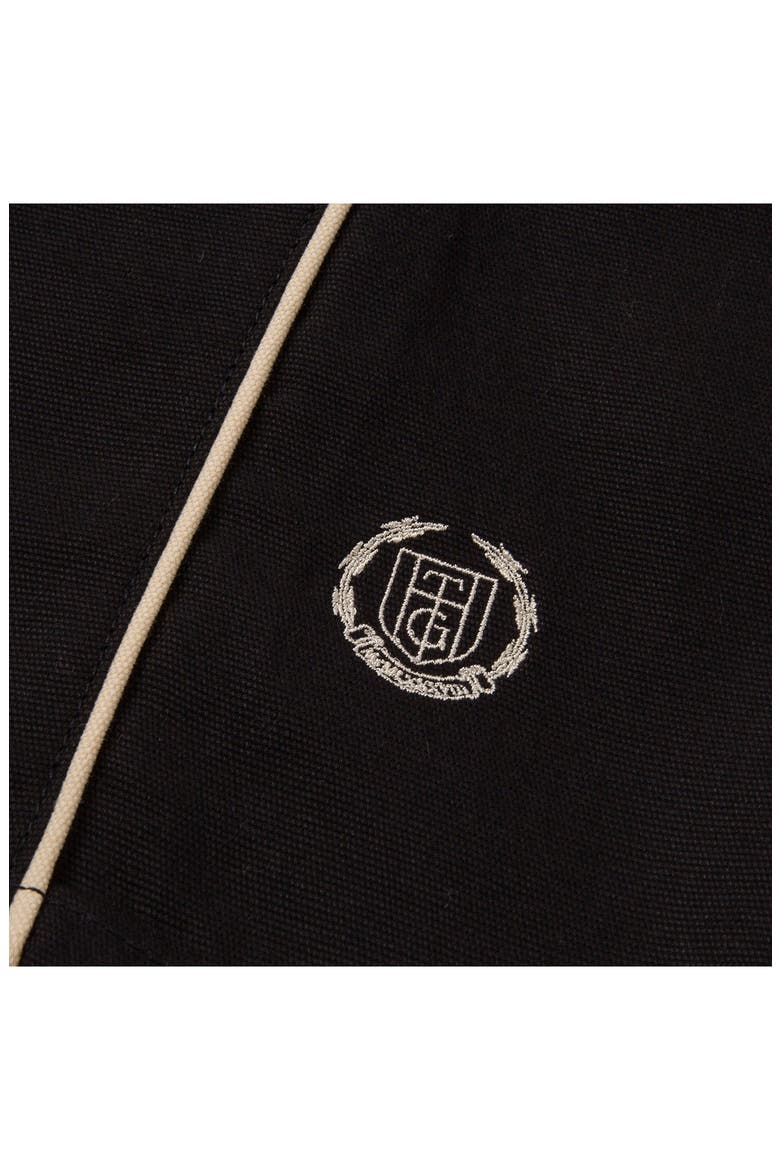 Piped Canvas Pants, Alternate, color, BLACK