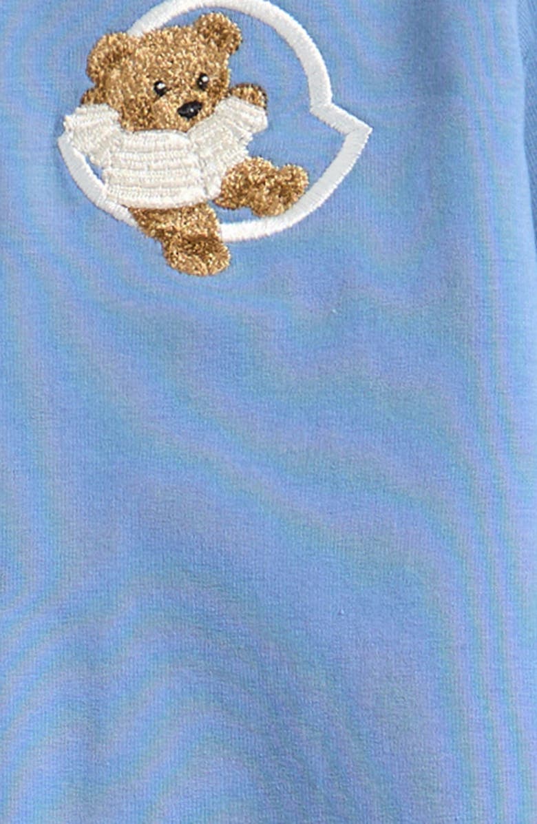 Moncler Long Sleeve One-Piece Pajamas, Alternate, color, Blue