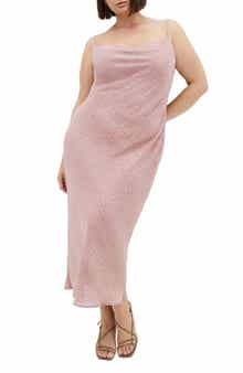 City Chic Floss Cowl Neck Slipdress