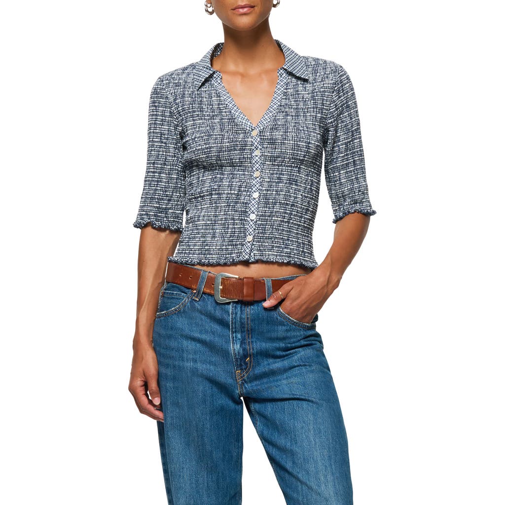 NATION LTD NATION LTD PEGGY SMOCK PIMA COTTON BUTTON-UP SHIRT