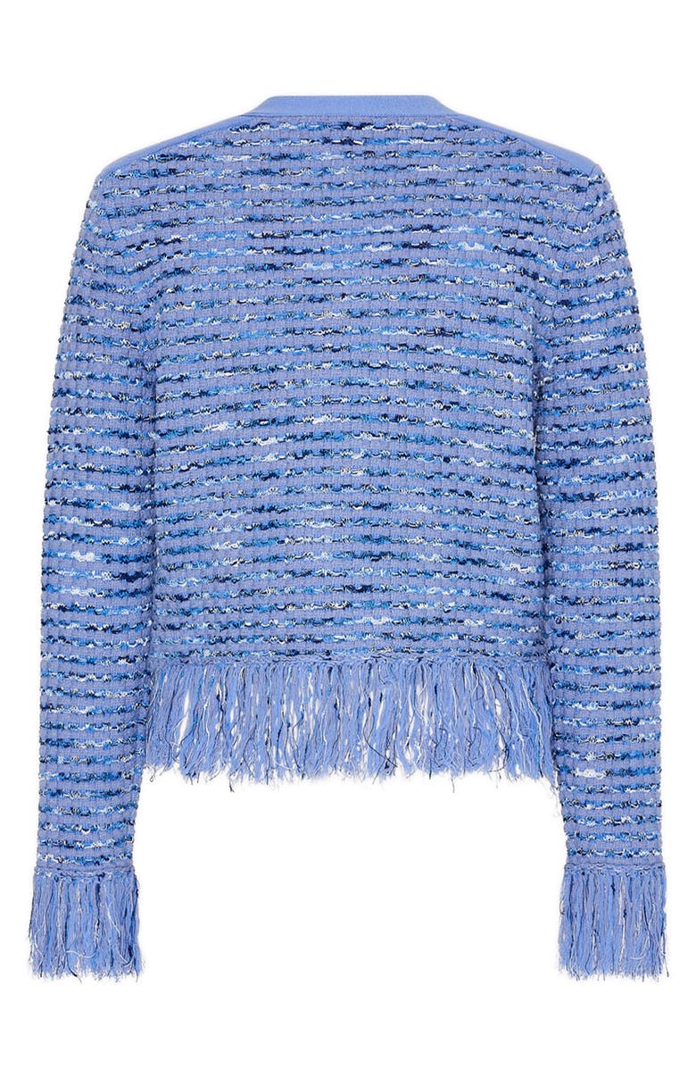 Milly Textured Fringe Detail Cardigan, Alternate, color,