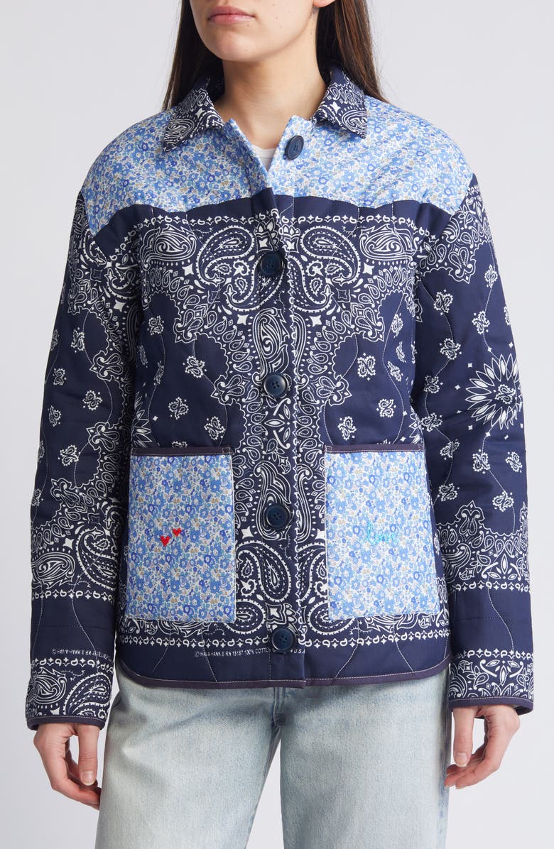 CALL IT BY YOUR NAME x Liberty London Mixed Print Quilted Jacket, Alternate, color, 
