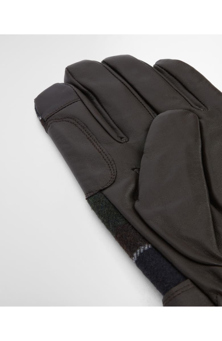 Barbour Newbrough Tartan Waterproof Gloves, Alternate, color, Classic Brown