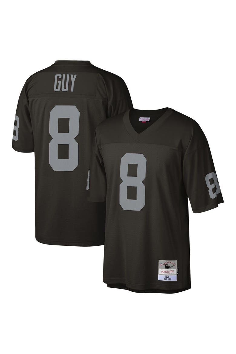 Men's Mitchell & Ness Ray Guy Black Las Vegas Raiders Legacy Replica Jersey, Alternate, color, Black