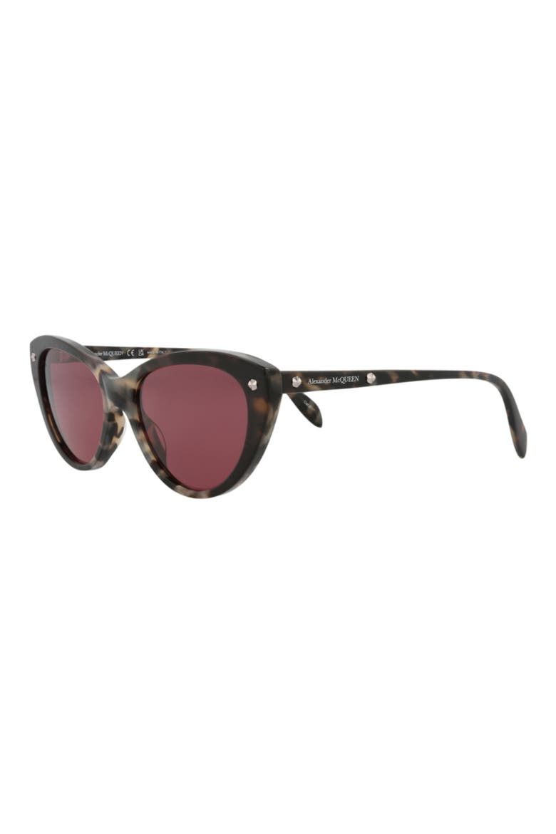 55mm Cat Eye Sunglasses, Alternate, color, HAVANA HAVANA VIOLET