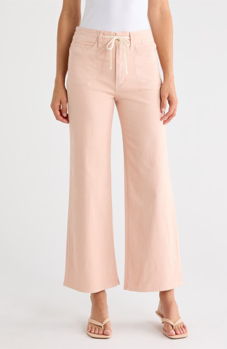 PAIGE Ari Drawstring High Waist Wide Leg Pants, Main, color, Vintage Peach