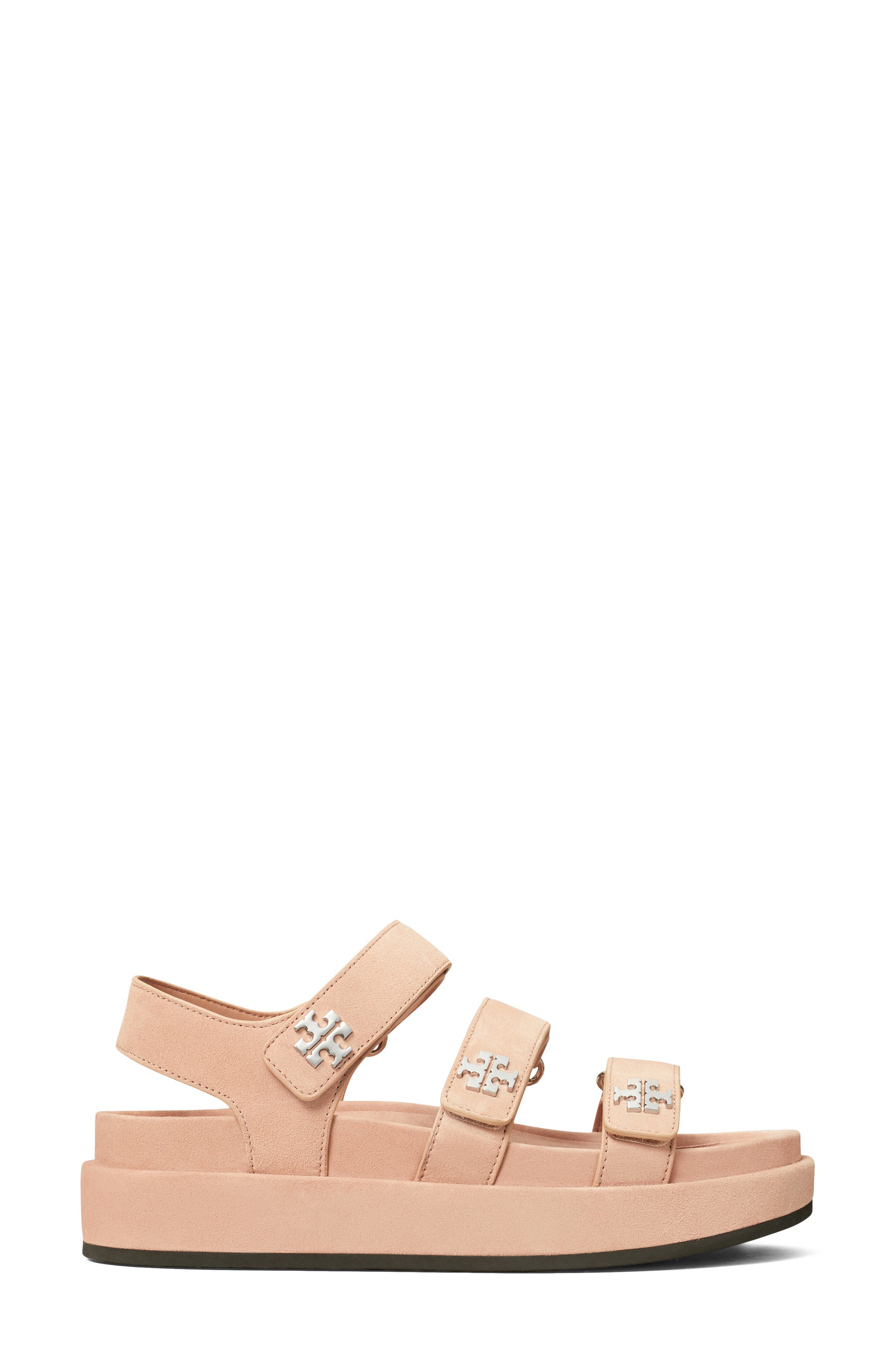 Tory Burch Kira Slingback Platform Sport Sandal, Alternate, color, Malva / Silver