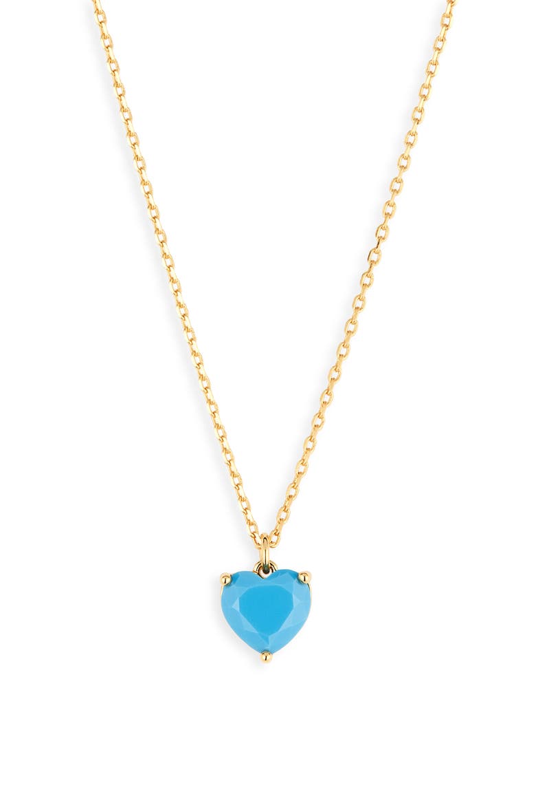 my love birthstone heart pendant necklace, Main, color, TURQUOISE