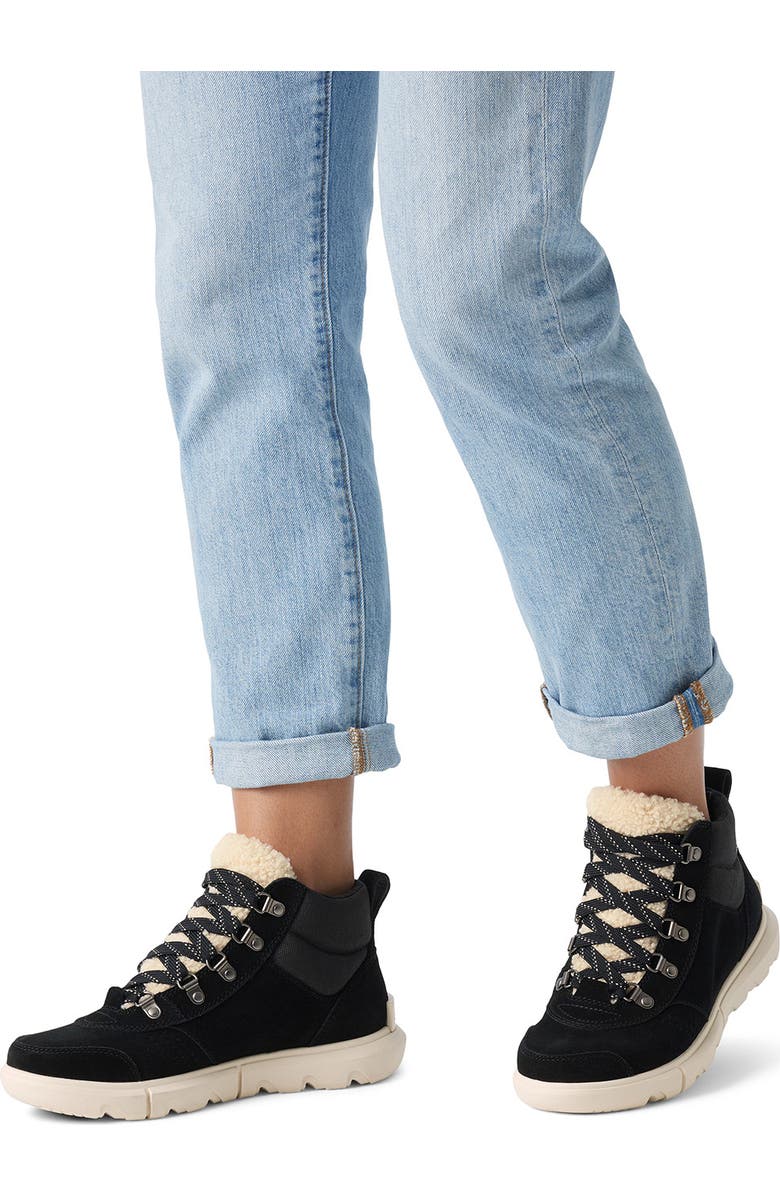 SOREL Explorer Next Genuine Shearling Waterproof Hiking Boot, Alternate, color,