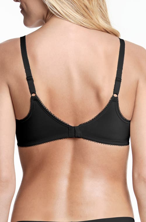Dominique Intimates Sara Wire-free Soft Cup T-shirt Everyday Comfort Bra With Memory Foam Cups In Black