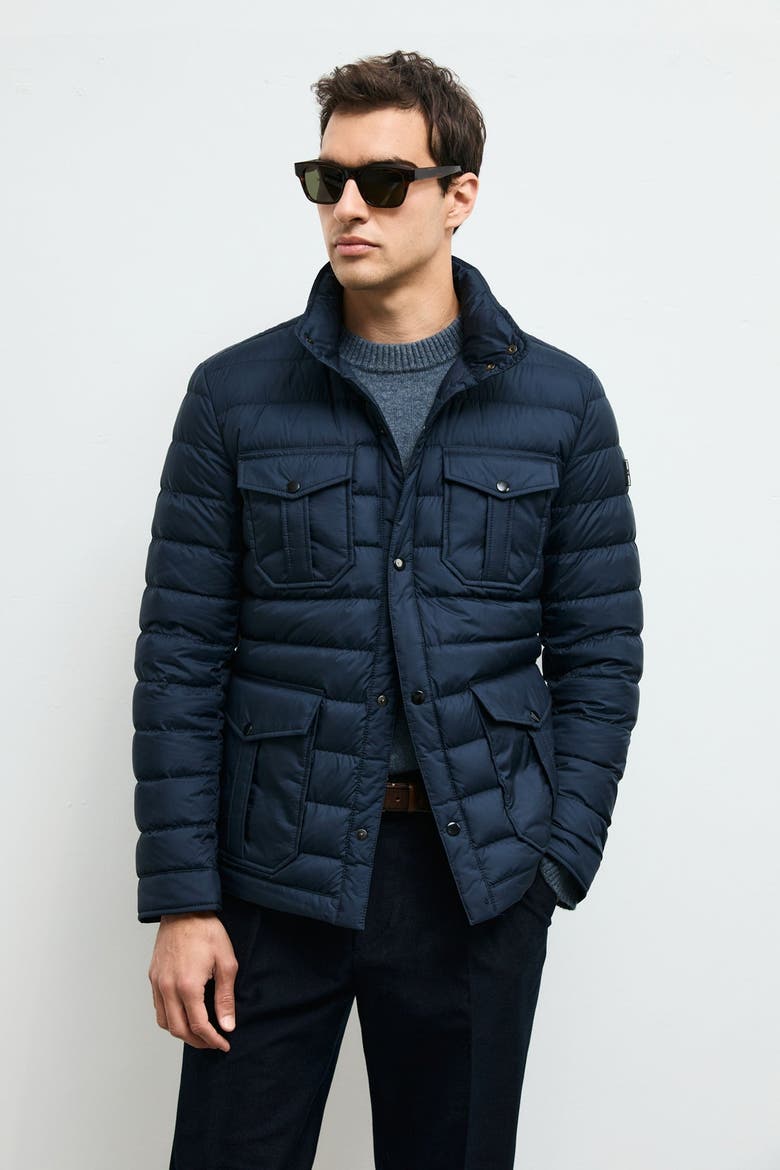 Men's Goose Down Jacket, Main, color, Navy