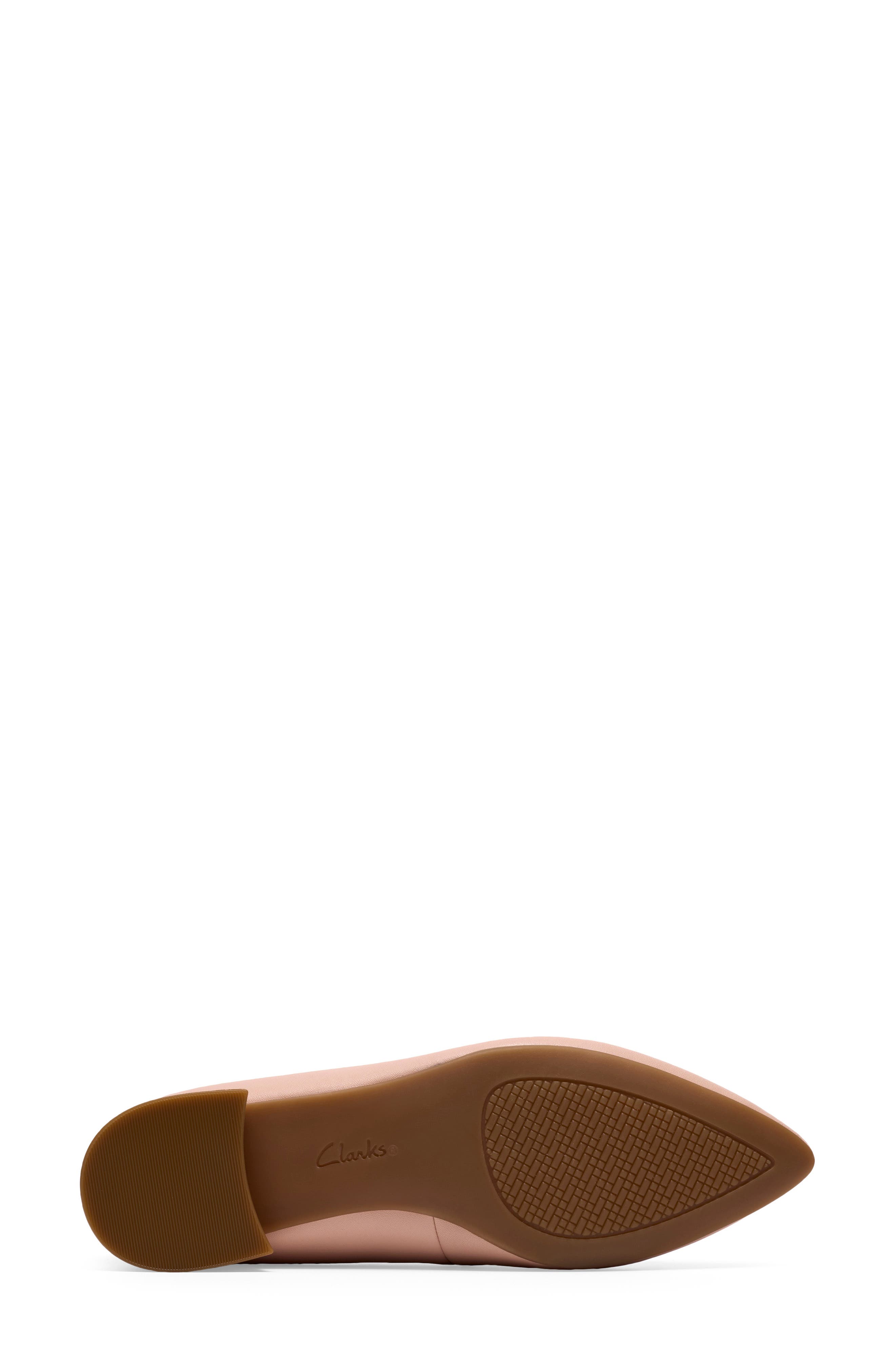 Natalyn Trim Faux Leather Ballet Flat, Alternate, color, LIGHT PINK LEA