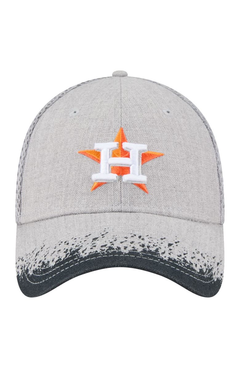 New Era Men's New Era Gray Houston Astros Visor Paint Splatter 39THIRTY Flex Hat, Alternate, color, Gray
