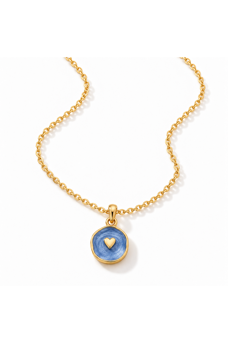 Gold Tone Swirl Heart Necklace, Main, color, Gold
