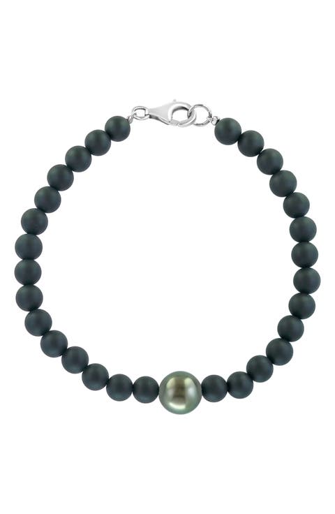 Onyx & Tahitian Pearl Bracelet