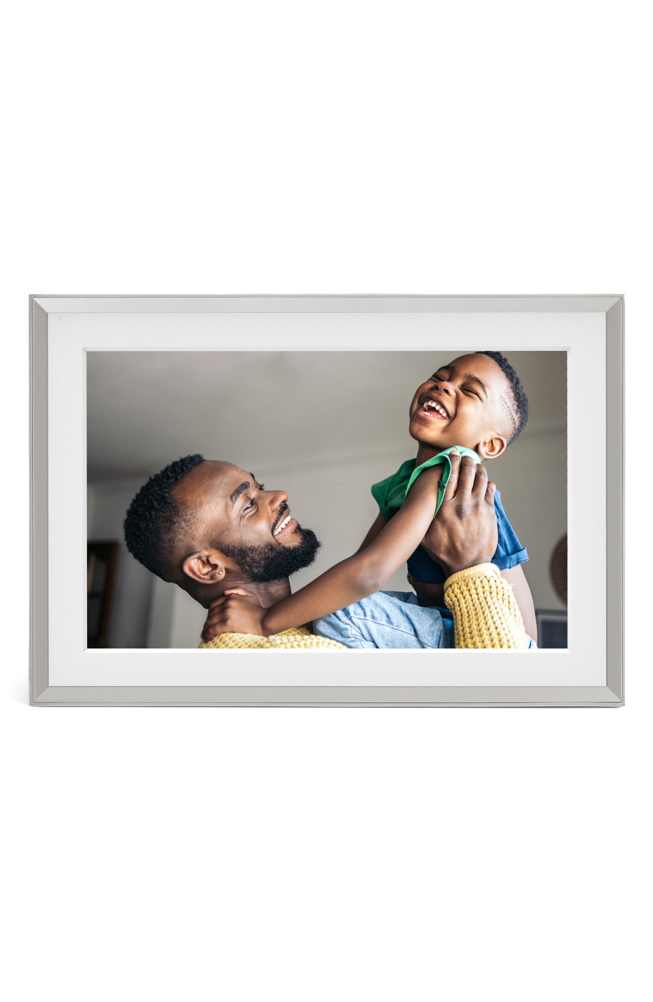 Aura Frames Carver 10-Inch Digital Photo Frame - Matted Clay